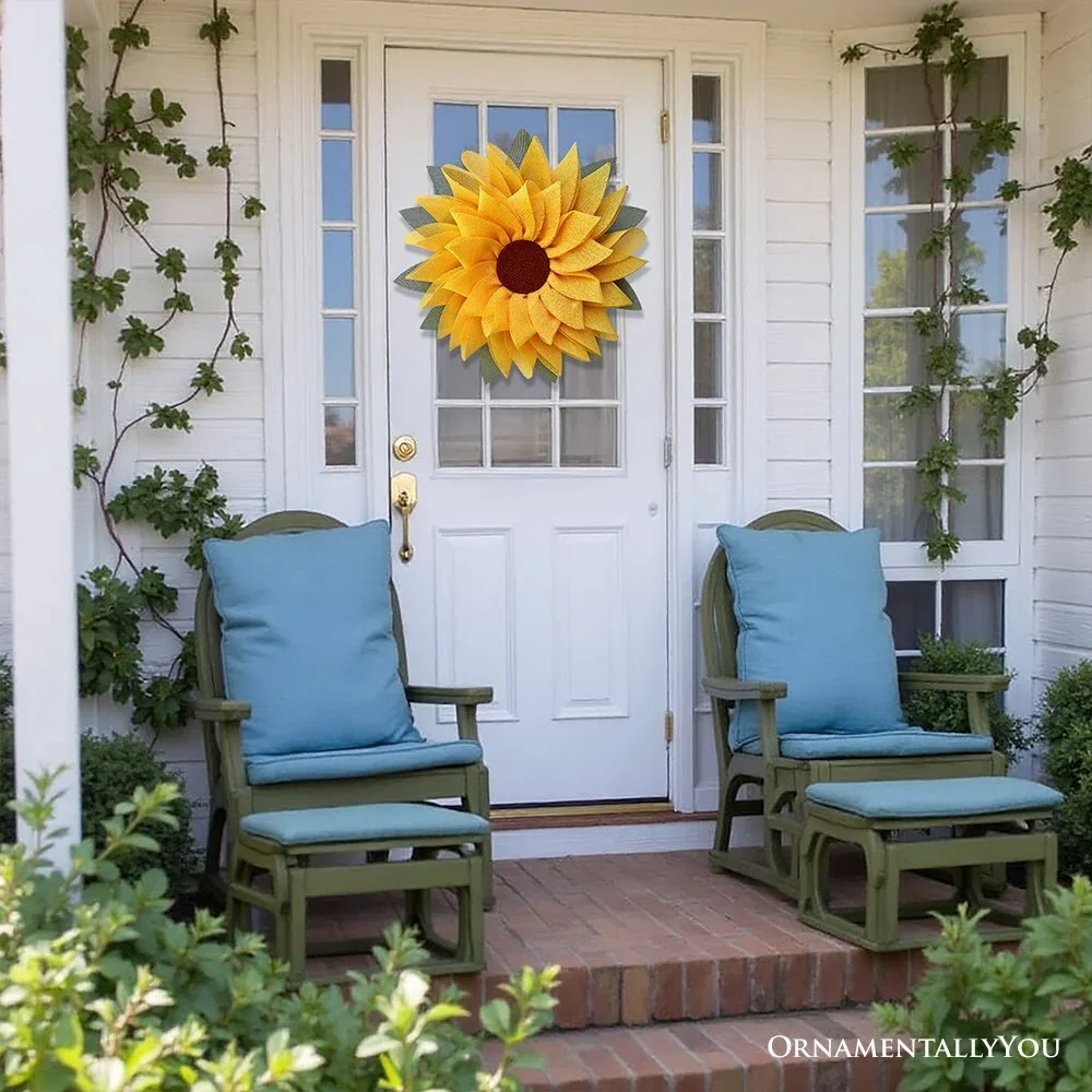 Charming Burlap Sunflower 22